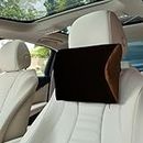 amazon basics Car Headrest Memory Foam Pillow for Neck Pain Relief | Neckrest for Office Chair (Brown & Black)