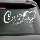 Country Girl At Heart Fishing Hunting Riding Custom Vinyl Decal Sticker
