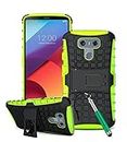 Compatible with Microsoft Lumia 650 Shockproof Kickstand Case Strong Cover Dual Layer Protection | KickStand Case | Lightweight Shock Absorbing Heavy Duty | Defender Case [GREEN]