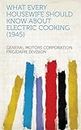 What Every Housewife Should Know About Electric Cooking (1945) (English Edition)