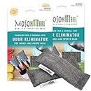 MOSO NATURAL Mini Odor Absorbers. for Shoes, Gym Bags and Sports Equipment. 2 Packs of 2 (4 Total)