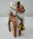 Figura muñeca Annalee Navidad pequeño cervatillo ciervo con campana