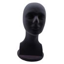 Man Styropor Mannequin Head Model Glatte Oberfläche Hutständer Schwarz 12,6