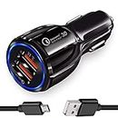 Car Charger for Samsung Galaxy S5 Active, Samsung Galaxy S5 Mini, Samsung Galaxy S5 Mini, Samsung Galaxy S5 Neo with Micro USB Cable (QC-5)