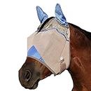 Cashel Crusader Horse Fly Mask with Ears for Charity, Blue, Horse