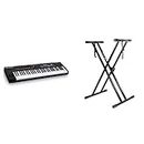 M-Audio Oxygen Pro 61 – 61 Key USB MIDI Keyboard Controller & Faders and Software Suite Included & RockJam XX-363 Xfinity Doublebraced Pre Assembled Keyboard Stand with Locking Straps, Black