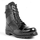 OKMAN ARMY Men's Black Genuine Leather High Ankle Commando Combat Boots || Military Boots-7