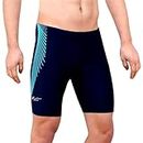 ZIUM Men's Half Tight Shorts Compression Half Tight Shorts Athletic Fit Multi Sports Cycling, Cricket, Football, Badminton, Gym, Fitness swim suit for men (L, NavyBlue _105)