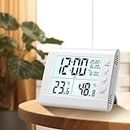 Yeahitch Digital Electronic Clock LED Display Electronic Clock Stereo Digital Display Snooze Alarm Clock 12/24H Switching Countdown Time for Home Students Teen Adults Gifts