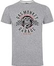 Gas Monkey Garage Mens Gents Twin Flags Grey T-Shirt (XXX-Large)