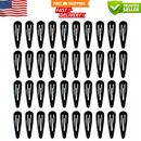 40 Pack Black 2 Inch Barrettes Women Girls Metal Snap Hair Clips Accessories USA