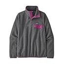 Patagonia Women's W's Lw Synch Snap-t Tops, Nickel W/Amaranth Pink, L