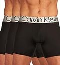 Calvin Klein Boxer Homme Lot De 3 Stretch, Noir (Black/Black/Black), M