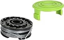 Greenworks Double Thread Spool 2mm Diameter 6m with Protective Cover for 40V Lawn Trimmers G40LT G40LTK2 G40LTK2x Series, 4+6e