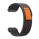 KHR® 22mm Nylon Trail Loop Band Strap Compatible with Dizo Watch R | Watch R Talk | Watch R Talk Go Smart Watch Strap With 22mm Lugs (Black & Grey)