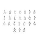 WJD Exclusives 14k White Gold CZ Initial Alphabet Letter Pendants A-Z, N