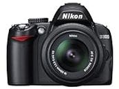 Nikon D3000 fotocamera Reflex con obiettivo 18-55 VR, colore nero