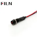 8mm loch 3 v 5 v 6 v 12 v 24 v 220 v schwarz gehäuse LED signal anzeige licht mit 20 cm kabel