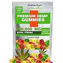 Premium Hemp Sugar-Free Gummy Bears High Potency with Vitamins B E C D Omega 3 6 9 Fatty Acids