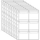 Stamp Pocket Pages Plastic Coin Holders Stamp Currency Protector Coin Collecting Supplies 10 Sheets (97mm X 82mm(6 Pockets/Sheet, 10 Sheets Total), Transparent [Fits 9 Hole Binders])