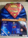 DC Super Man Toddler Child Muscle Chest Halloween Costume -4T Holographic