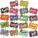 Rozi Decoration Family Photobooth Props Set of 18 Sticks for The Baby Shower & Family Relationship, Pre-Wedding Photographic Props, Haldi Mehndi Wedding Decorations Pack of 1