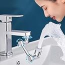 1080° Rotating Swivel Faucet Tap Extension 2 Modes Water Faucet, Adjustable Head Nozzle Adapter Splash-Proof Hose Aerator Filter Extender Sprayer for Kitchen, Bathroom,