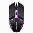 ZEBRONICS PHERO Wired Gaming Mouse with up to 1600 DPI, Rainbow LED Lights, DPI Switch, High Precision, Plug & Play, 4 Buttons