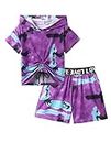Arshiner Girls Tie-dye Clothing Sets Short Sleeve Hoodie Shirts with Shorts Sets Sports Leisure Fashion Kids Summer Clothing Set for Girls 5-6 anni