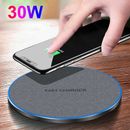 30W  Fast Wireless Charger Mat Charging Pad For Apple iPhone 13 Pro 12 11 XS 8