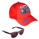 Marvel Baseball Cap for Boys Breathable Boys Hat Summer Accessories One Size Adjustable Strap Spiderman Avengers Gifts for Boys (Red)