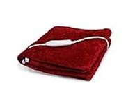 Expressions Signature Electric Bed Warmer - Electric Under Blanket - Single Bed Size (150cms x 80cms) with 3 Heat Settings & Dual Safety Feature with Over Heat Protection - Color: Red