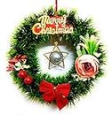 SAU RANG Designer Christmas Wreath / Wall Hanging / Decoration for Xmas / Christmas Decorations for Home/Gifts/Wreath - (Green Pine, 6Inch Diameter)