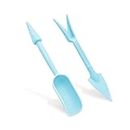 LuckyOpt Transplanting Tool Set, 2Pc Small Plastic Sowing Digging Tools Kit Seedling Extractor, Mini Garden Seedling Tools for Home Planting Succulents Indoor Outdoor Widger Digging 2 Color (Blue)