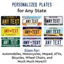Customized License Plate Tag Personalized for Any State Auto Car Motorcycle ATV