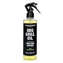 CARON & DOUCET - BBQ Grill Cleaner Oil | 100% Plant-Based & Vegan | Best for Cleaning Barbeque Grills & Grates | Use with Wooden Scrapers, Brushes, Accessories & Tools | Great Gift for Dad! (8oz)