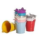SUPVOX 20pcs Mini Metal Buckets tin Pails Candy Box Buckets with Handles for Party Favors Votive Candles Small Plants S Random Color
