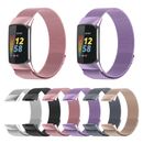For Fitbit Charge 5 Milanese Loop Band Metal Stainless Steel Magnet Strap