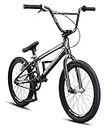 Mongoose Title Pro BMX Race Bike, 20-inch Wheels, Beginner Riders, Lightweight Tectonic T1 Aluminum Frame and Internal Cable Routing, Charcoal