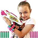 LUPPLE Girl Toys Gun for Nerf Gun Bullet, Pink Automatic Foam Blaster Gun Outdoor Shooting Game, Party Birthday Gifts for Little Girls 6 7 8+ Year Old