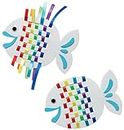 Baker Ross AR516 Rainbow Fish Kits (Pack of 6) -Arts and Crafts Kids Pack Weave Sets for Children, Assorted, 6 Pack