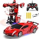 VRION® Toy Robot Cars for Kids 4+ Year Old Deformation Car, 2 in 1 Convertible Remote Control Car for Boys,and Girls Robot Vehicle Toy, Rechargeable,Multi Color (Pack of 1
