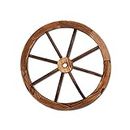 Gardeon Garden Ornaments, Fir Wood Gardening Ornament Decorations Vintage Decor Large Wooden Wagon Wheel Home Indoor Outdoor Yard Setting Decoration, Rustic Style Durable