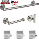 6 Piece Bathroom Hardware Accessories Set with 16" Towel Bar - Brushed Nickel