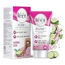 Veet Pure Hair Removal Cream for Women With No Ammonia Smell, Normal Skin - 50g | Suitable for Legs, Underarms, Bikini Line, Arms | 2x Longer Lasting Smoothness than Razors
