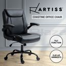 Artiss Executive Office Chair Computer Gaming Chairs PU Leather Mid Back Black