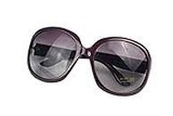 THM Fashion lady oversized sunglasses retro sunglasses so polarized (Maroon Frame, Maroon Lens)
