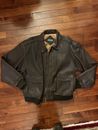 Vintage American Eagle Outfitters Brown Leather Jacket Men’s Size XL