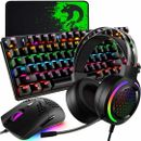 Gaming Keyboard Mouse Headset Set Mechanical Keypad, Mice&input Devices For PS4