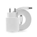33W Charger for LG G3 A Charger Original Mobile Wall Charger Fast Charging Android Smartphone Qualcomm 3.0 Charger Hi Speed Rapid Fast Charger with 1.2m Micro Cable - (White, VO, SE.I3)